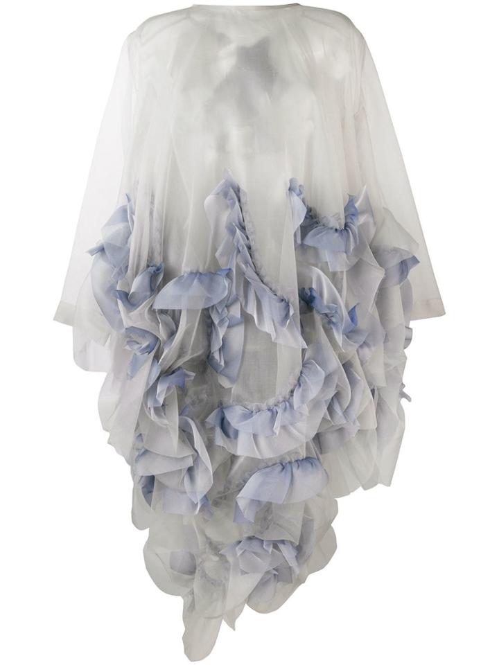 Roberts Wood Frilled Midi Dress - Blue