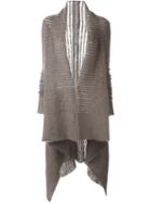 Rick Owens Shawl Collar Cardigan, Women's, Size: Large, Nude/neutrals, Nylon/mohair/wool