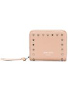 Jimmy Choo Regina Small Studded Wallet - Nude & Neutrals