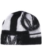 Versace Gv Logo Beanie - Black