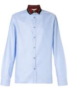 Gucci Contrast Collar Classic Shirt - Blue
