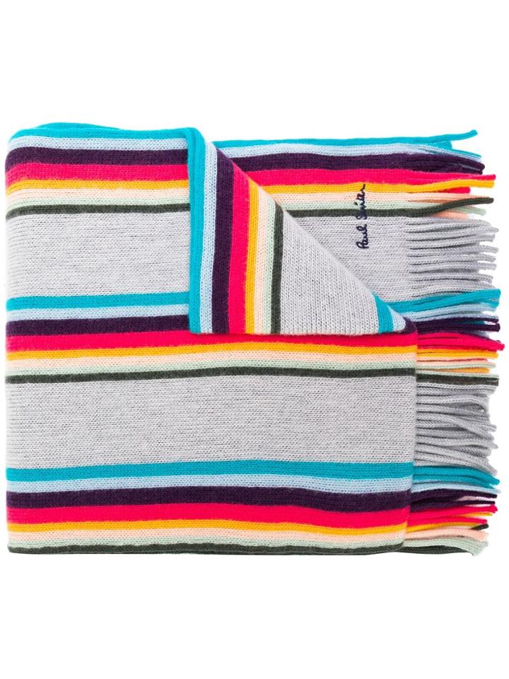 Ps By Paul Smith Classic Stripe Scarf - Green