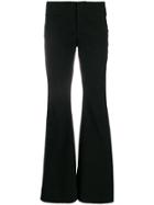 Gucci Vintage 2000's Back Lace-up Flared Trousers - Black