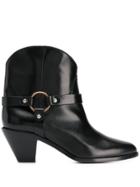 Francesco Russo Strap-embellished Ankle Boots - Black