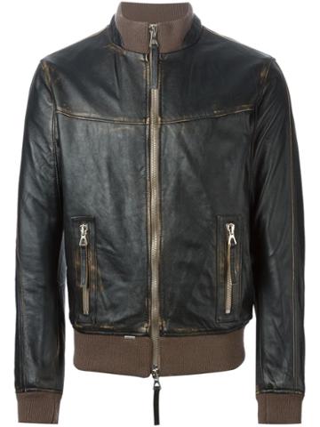Sword Leather Zip Jacket