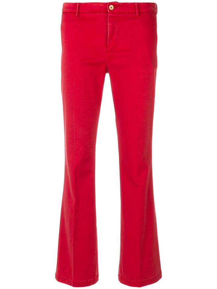 Pt01 Kick Flare Trousers - Red