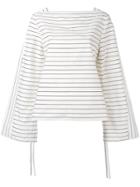 Tibi Striped Shirt - Nude & Neutrals