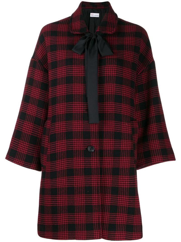 Red Valentino Checked Oversized Coat