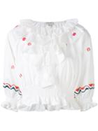Temperley London - Ruffled Blouse - Women - Cotton - 12, White, Cotton