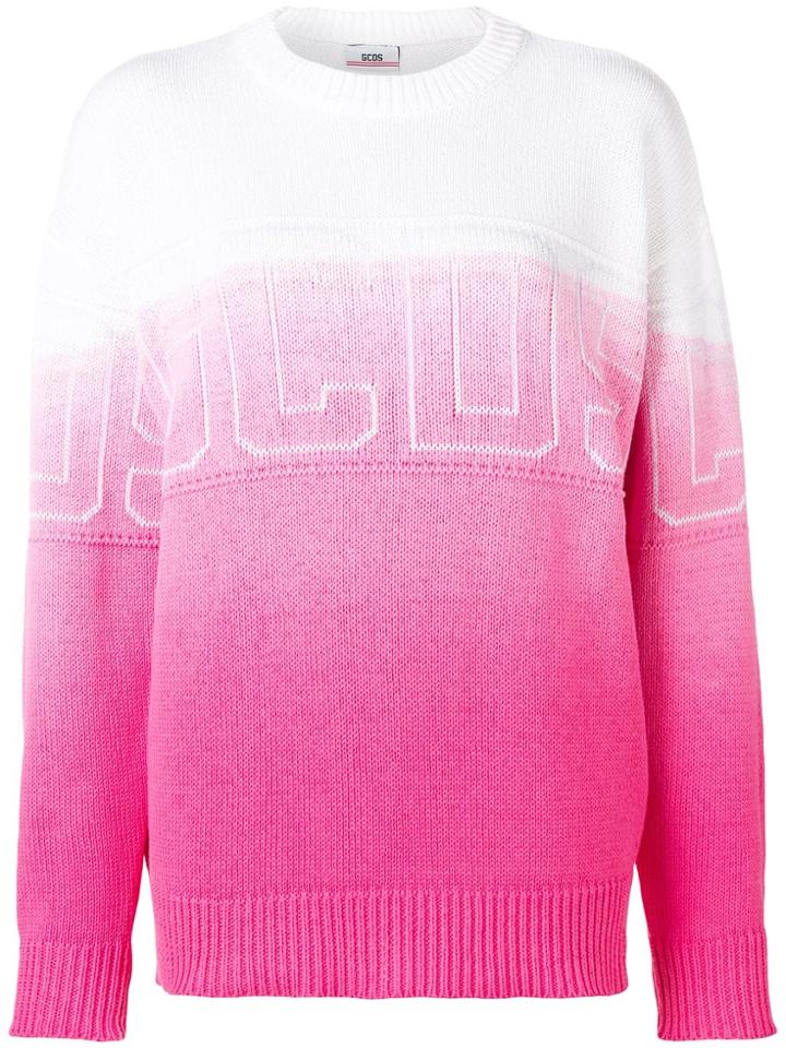 Gcds Oversized Logo Jumper - Pink