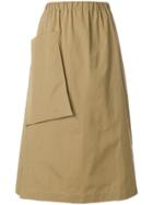 Sofie D'hoore Patch Pocket A-line Skirt - Brown