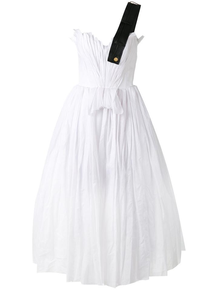 Natasha Zinko - Full Dress - Women - Cotton/polyester/leather - 36, White, Cotton/polyester/leather