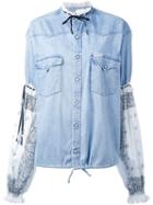 Forte Couture - Panelled Denim Shirt - Women - Cotton - 40, Blue, Cotton