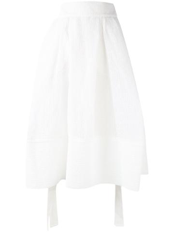 Steven Tai Belted Midi Skirt - White