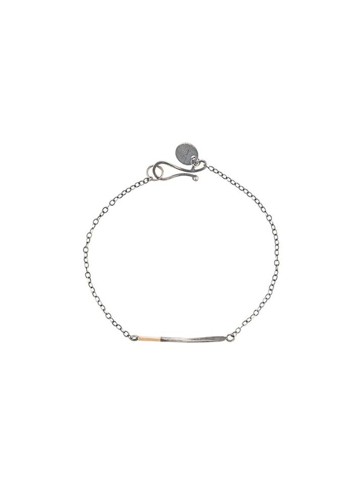 Melissa Joy Manning 14kt Peg Awl Chain Bracelet - Grey
