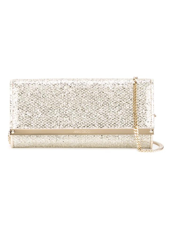 Jimmy Choo 'milla' Clutch, Women's, Grey, Polyester/metal (other)