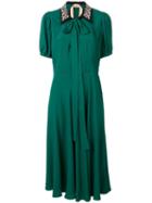 Nº21 Embellished Collar Dress - Green