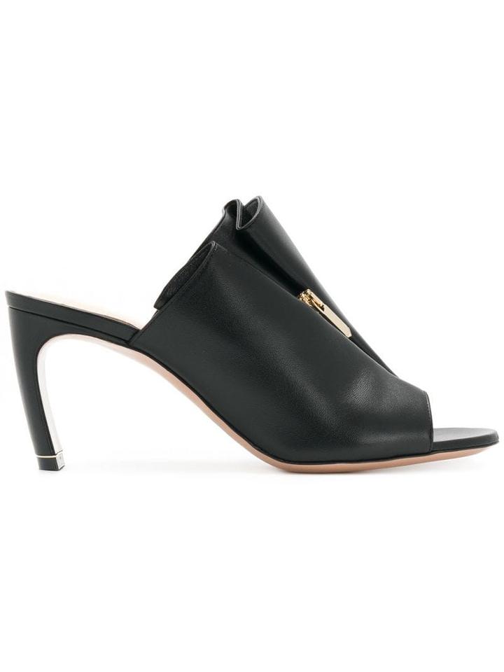 Nicholas Kirkwood 75mm Kristen Mules - Black