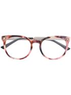 Gucci Eyewear Round Frame Glasses - Pink & Purple