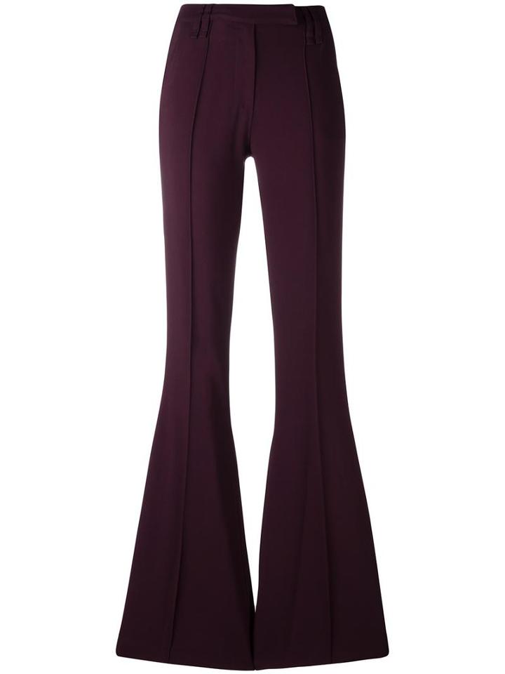 Plein Sud High Rise Flared Trousers, Women's, Size: 36, Pink/purple, Polyester/viscose/spandex/elastane