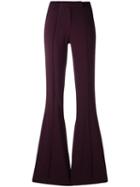 Plein Sud High Rise Flared Trousers, Women's, Size: 36, Pink/purple, Polyester/viscose/spandex/elastane