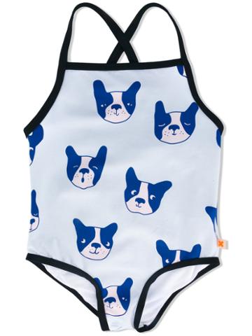 Tiny Cottons Dog Print Swimsuit, Girl's, Size: 10 Yrs, Blue
