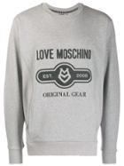 Love Moschino Original Gear Print Sweater - Grey