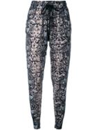 Markus Lupfer Snakeskin Print Track Pants