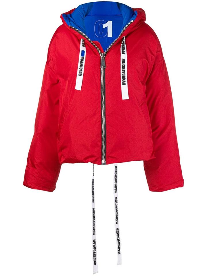 Khrisjoy Oversized Puffer Jacket - Red