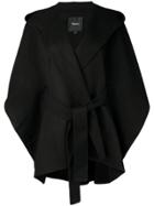 Theory Belted Cape Coat - Black
