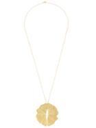 Lara Melchior Leaf Pendant Necklace - Yellow & Orange