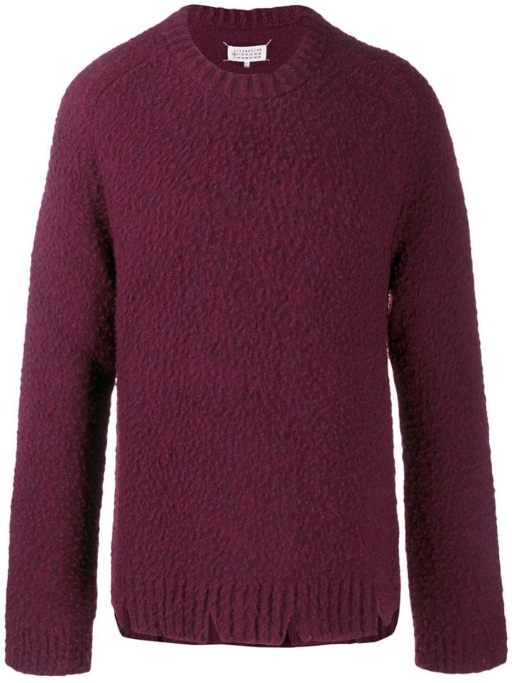 Maison Margiela Bobble Effect Sweater - Red