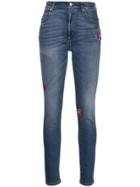 Gucci Patches Skinny-fit Jeans - Blue