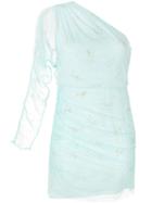 Manning Cartell Sheer Tulle One Shoulder Dress - Blue