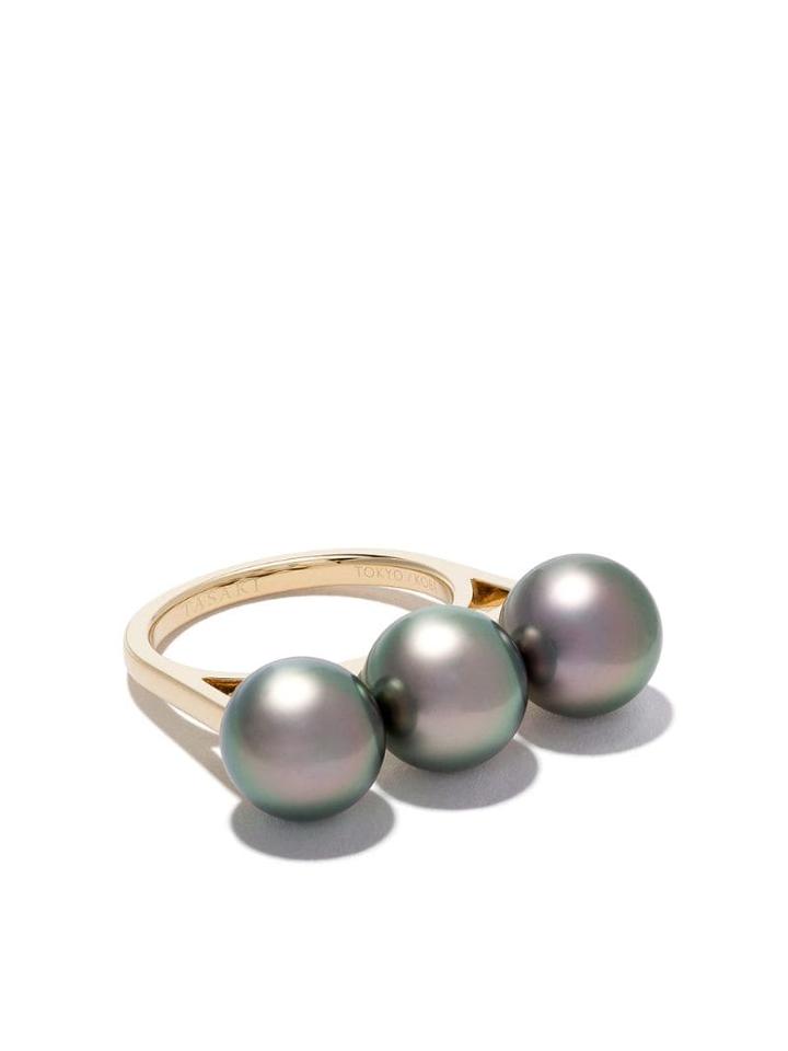 Tasaki 18kt Yellow Gold Balance Era Black Ring