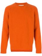 Marni Ribbed Crew Neck Sweater - Yellow & Orange