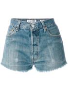 Re/done - Denim Shorts - Women - Cotton - 28, Blue, Cotton