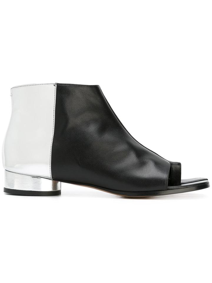 Maison Margiela Open Toe Colour Block Boots - Black
