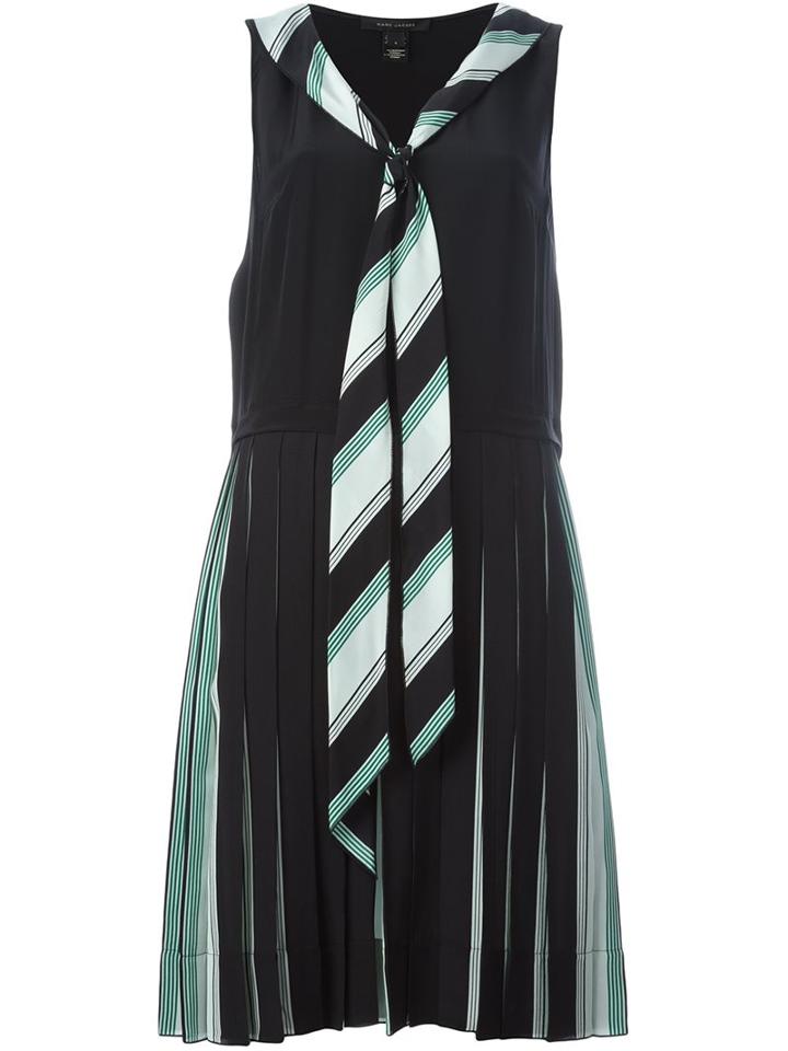 Marc Jacobs Pleated V-neck Dress