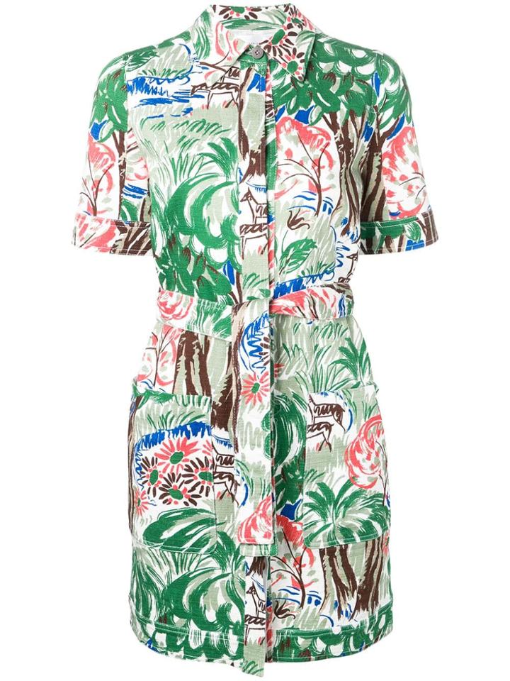 Victoria Victoria Beckham Jungle Pocket Dress - Green