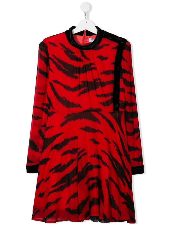 Philosophy Di Lorenzo Serafini Kids Tiger Stripes Dress - Black