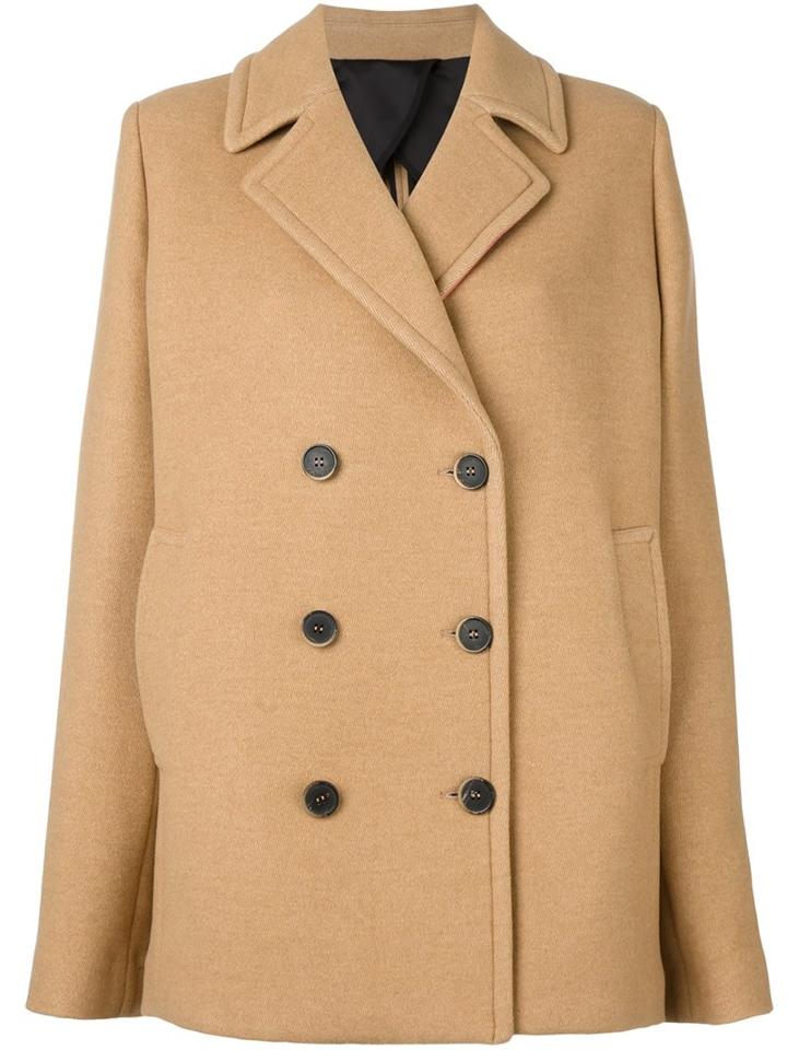 Msgm Classic Peacoat, Women's, Size: 42, Nude/neutrals, Cotton/polyamide/viscose/virgin Wool