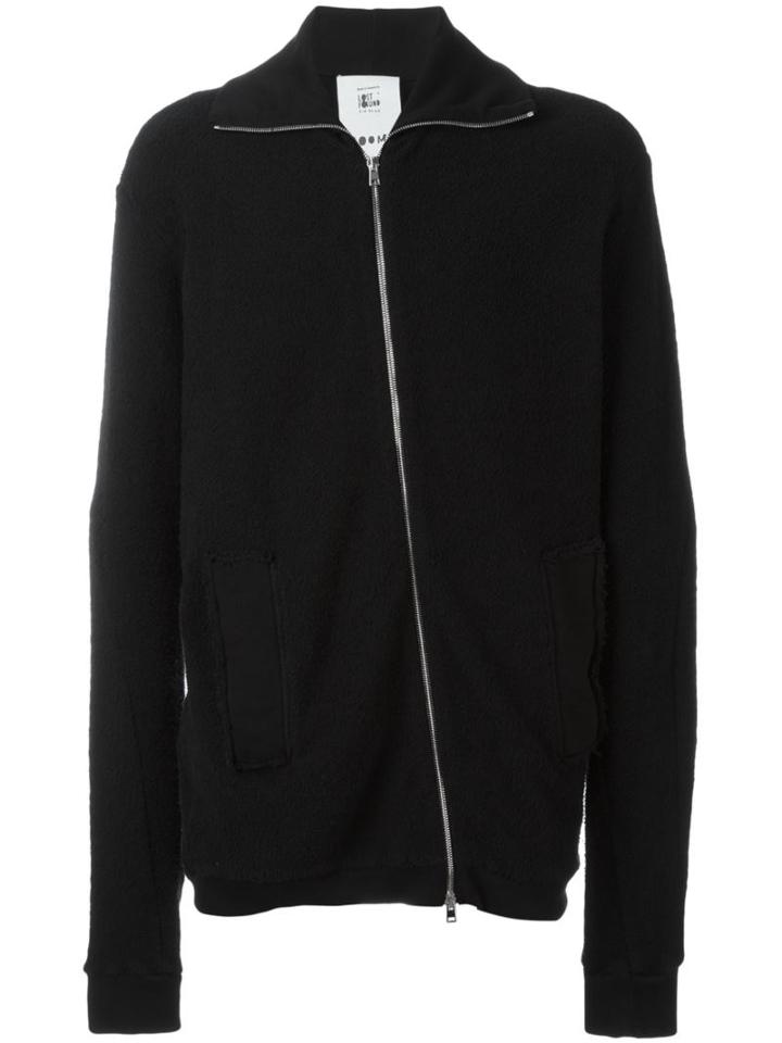 Lost & Found Rooms Off-centre Zip Jacket, Men's, Size: M, Black, Cotton/spandex/elastane