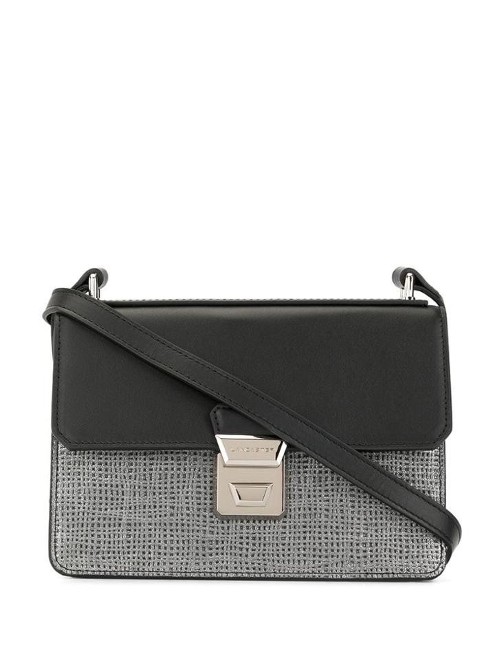 Lancaster Garance Metallic Panelled Crossbody Bag - Black