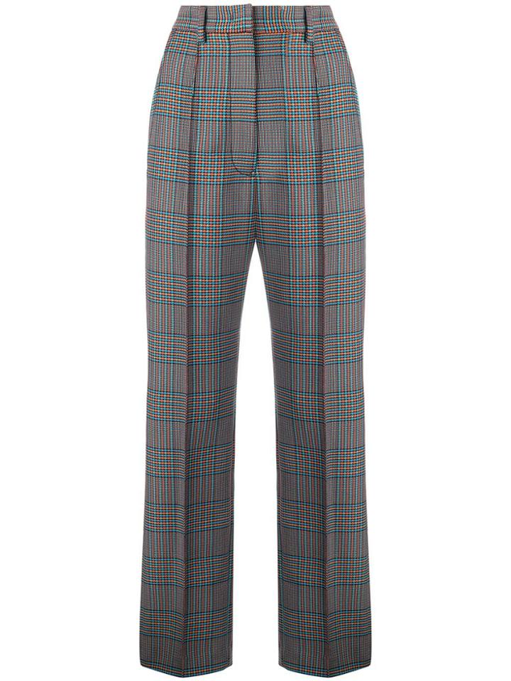 Mm6 Maison Margiela Plaid Trousers - Orange