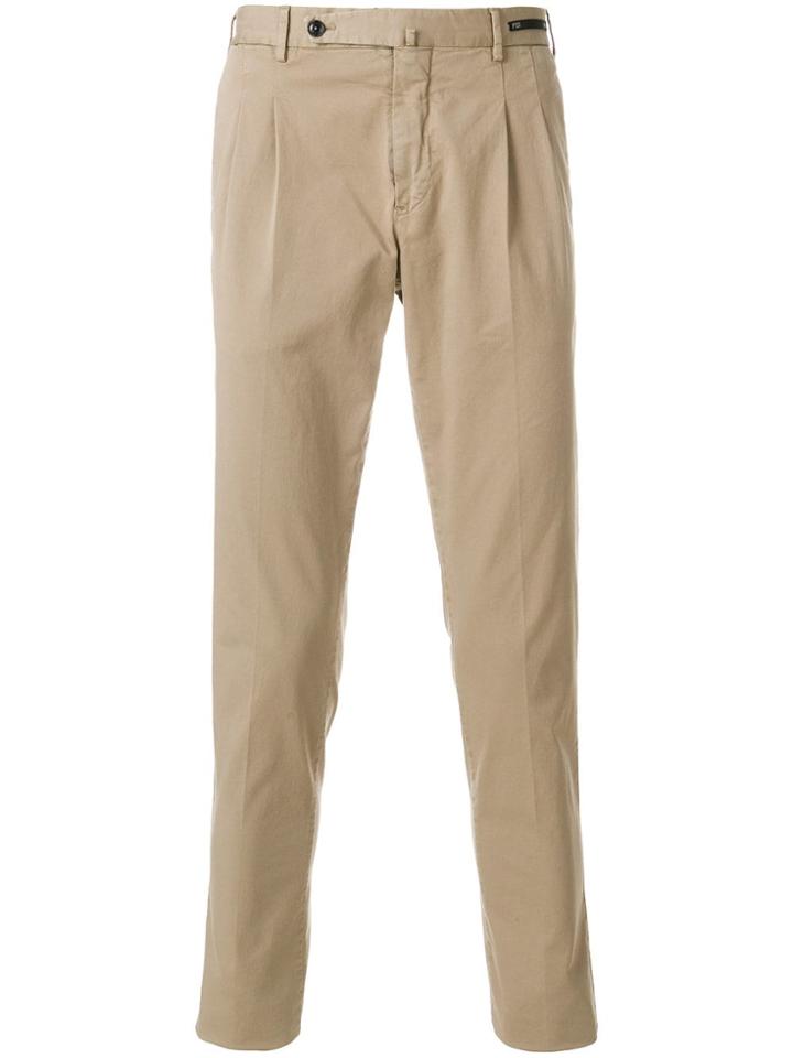 Pt01 Front Pleat Chinos - Neutrals