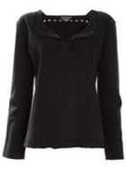 Issey Miyake Vintage Cut Out Detail Top, Women's, Size: 46, Black