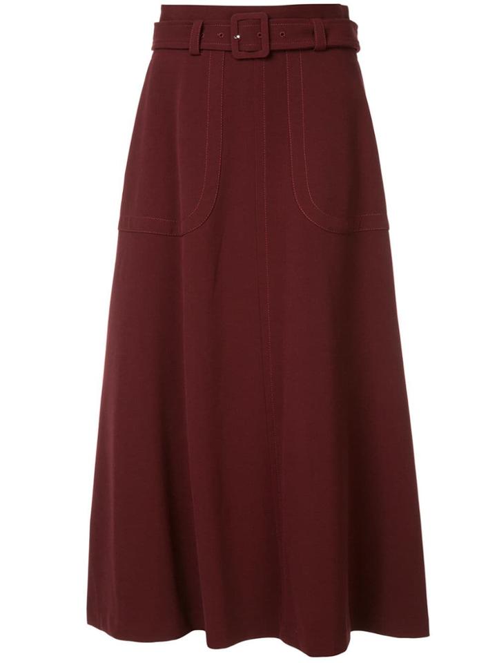 G.v.g.v. Cady Belted Flared Skirt