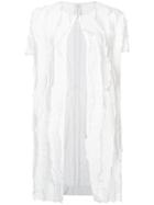 Zero + Maria Cornejo Single Breasted Coat - White