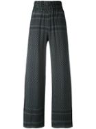 Cecilie Copenhagen - Printed Trousers - Women - Cotton - 2, Green, Cotton